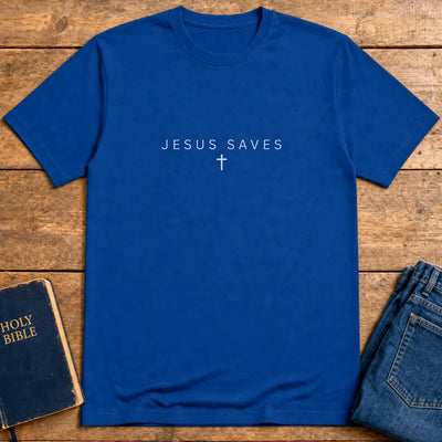 Jesus Saves T-Shirt - Royal