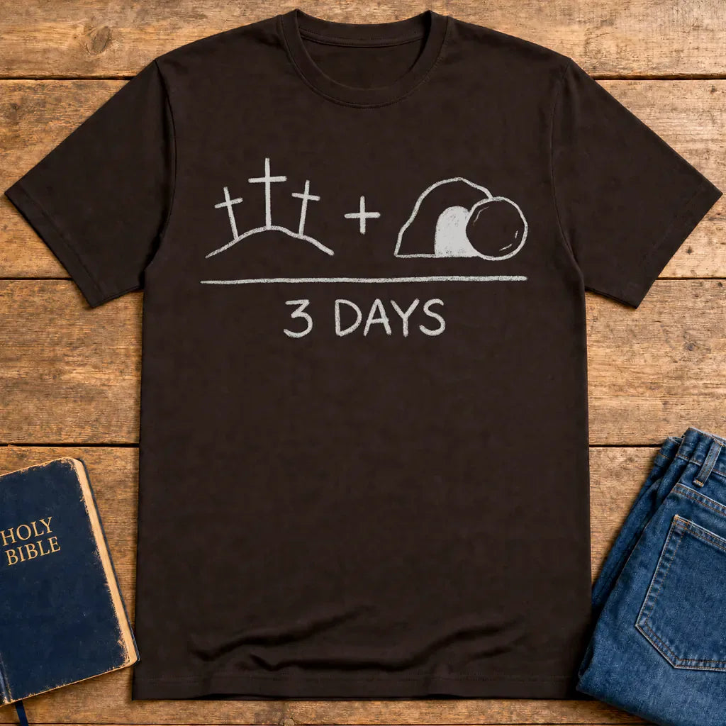 3 Days Resurrection T-Shirt - Dark Chocolate