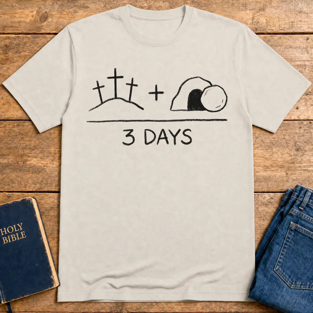 3 Days Resurrection T-Shirt - Ice Grey