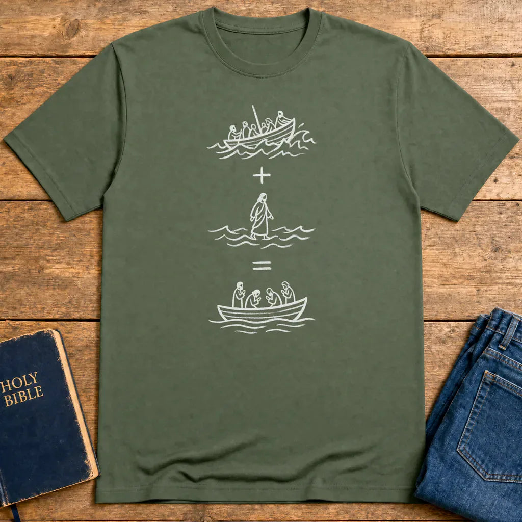 Peace in the Storm T-Shirt - Military Green
