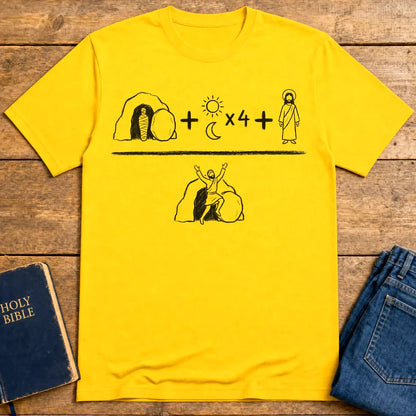 He Is Risen Equation T-Shirt - Daisy