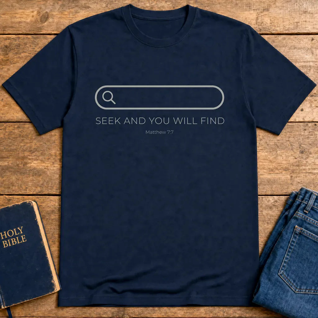Seek and You Will Find T-Shirt - Navy