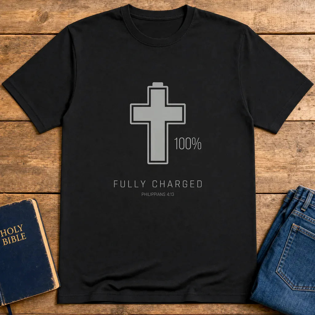 Fully Charged in Christ T-Shirt - Black