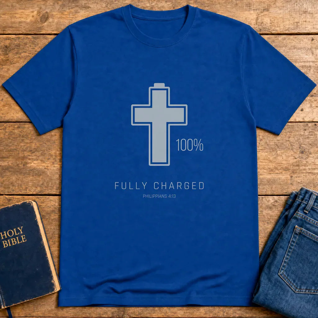 Fully Charged in Christ T-Shirt - Royal