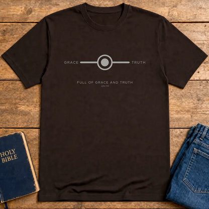 Grace and Truth Balance T-Shirt - Dark Chocolate