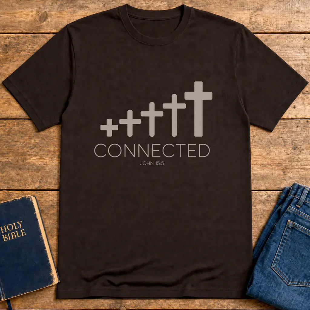 Connected in Christ T-Shirt - Dark Chocolate