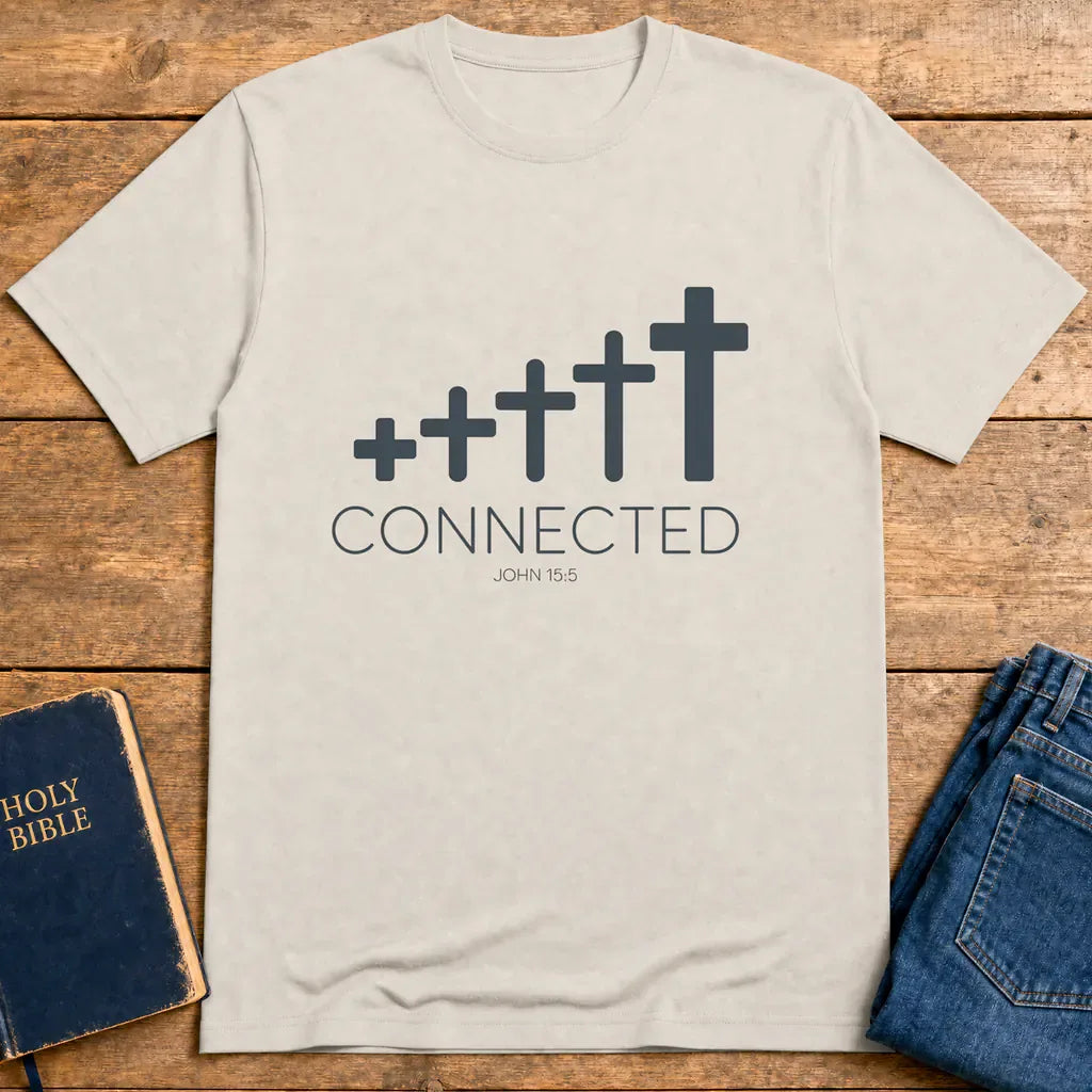 Connected in Christ T-Shirt - Ice Grey