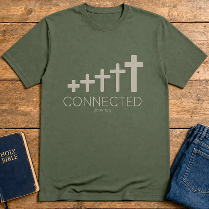 Connected in Christ T-Shirt - Military Green