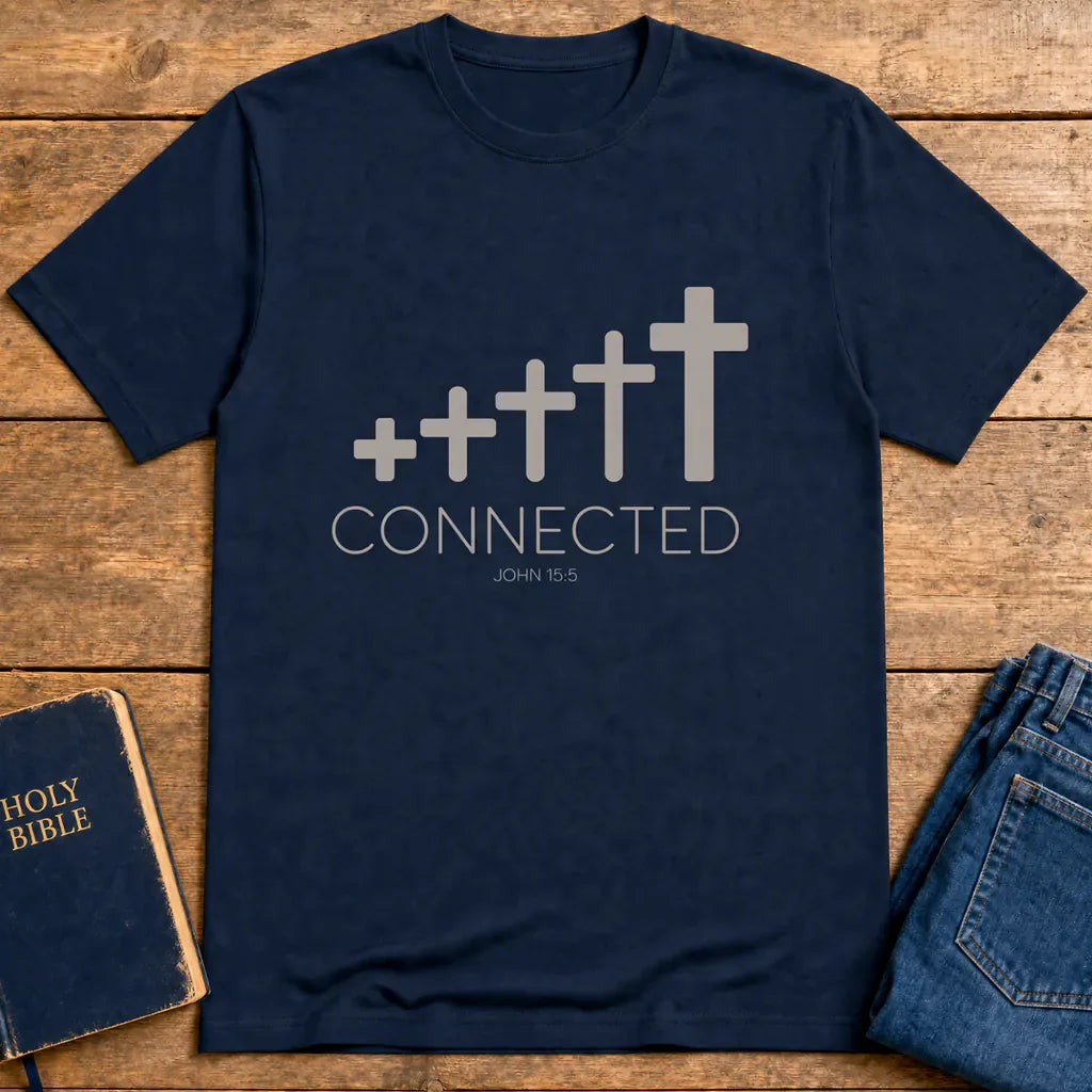 Connected in Christ T-Shirt - Navy