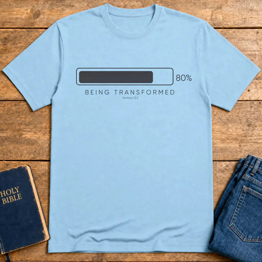 Being Transformed Progress T-Shirt - Light Blue