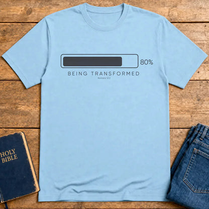 Being Transformed Progress T-Shirt - Light Blue