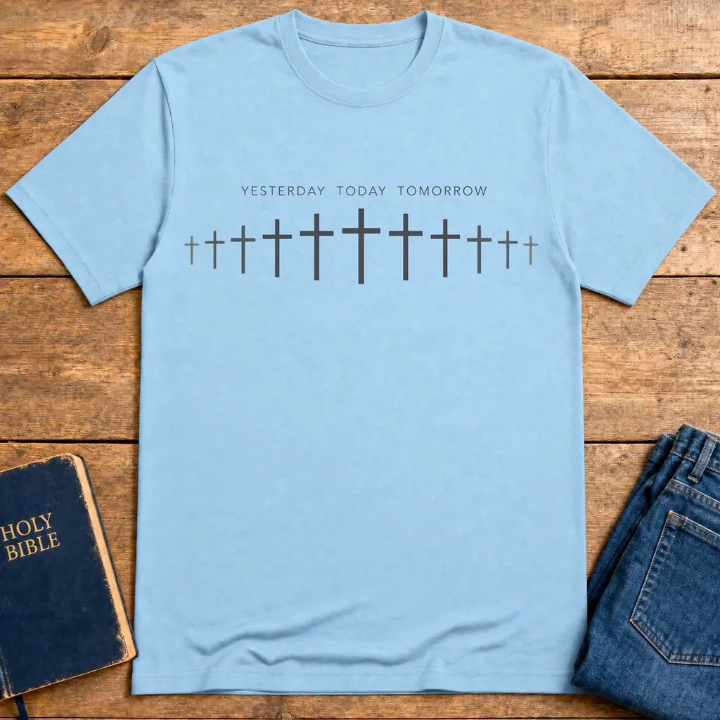 Yesterday Today Tomorrow T-Shirt - Light Blue