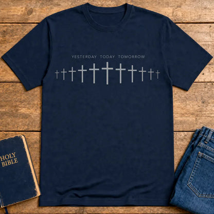 Yesterday Today Tomorrow T-Shirt - Navy