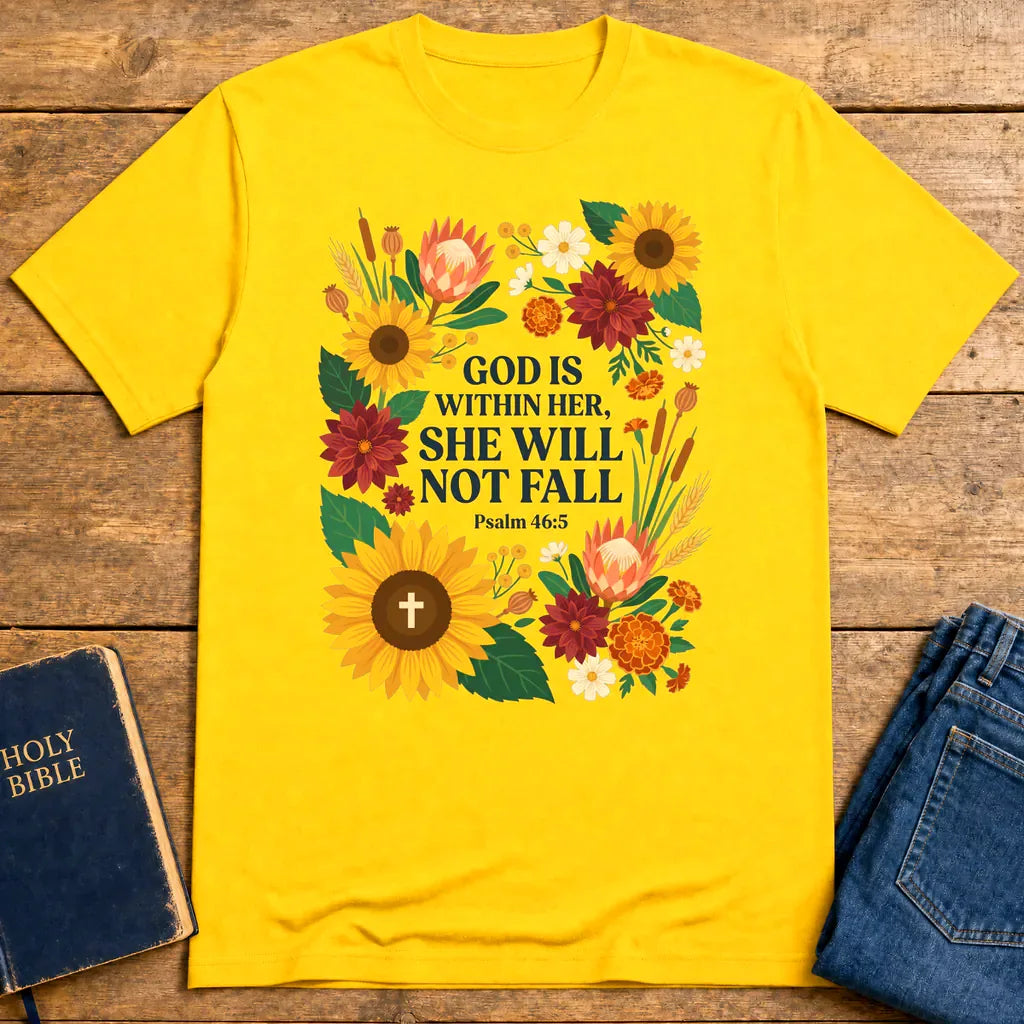 She Will Not Fall T-Shirt - Daisy