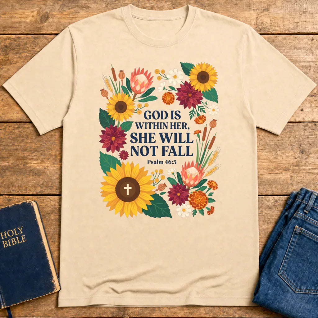 She Will Not Fall T-Shirt - Natural
