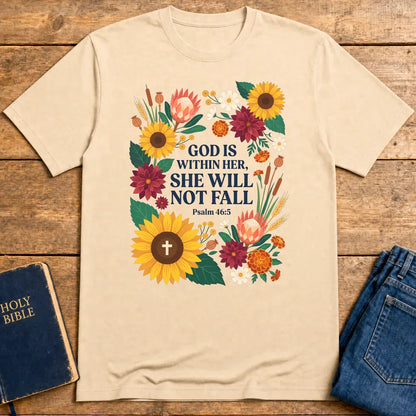 She Will Not Fall T-Shirt - Natural