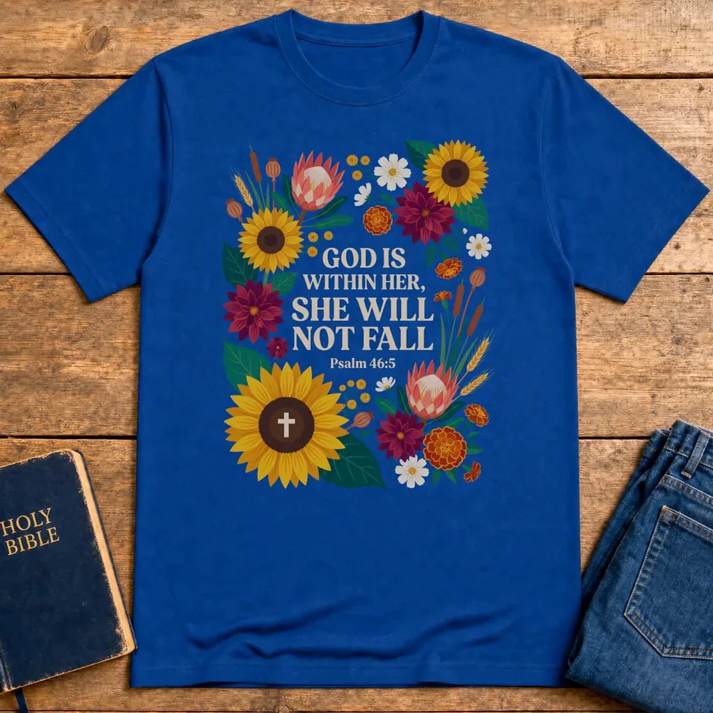 She Will Not Fall T-Shirt - Royal