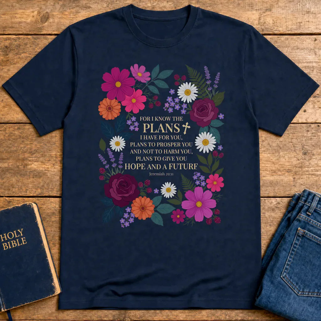 Hope and a Future T-Shirt - Navy