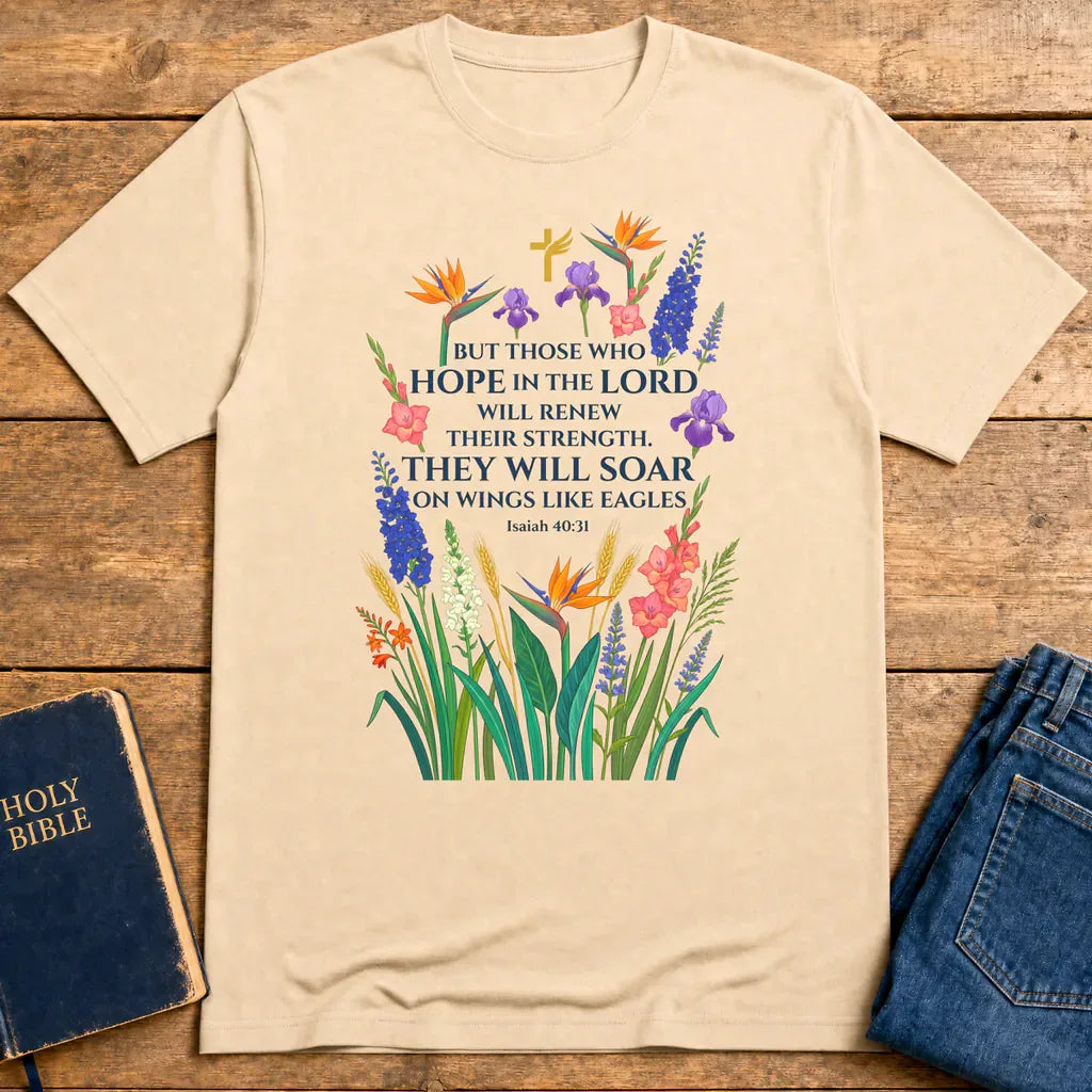 Soar on Wings Like Eagles T-Shirt - Natural