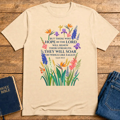 Soar on Wings Like Eagles T-Shirt - Natural