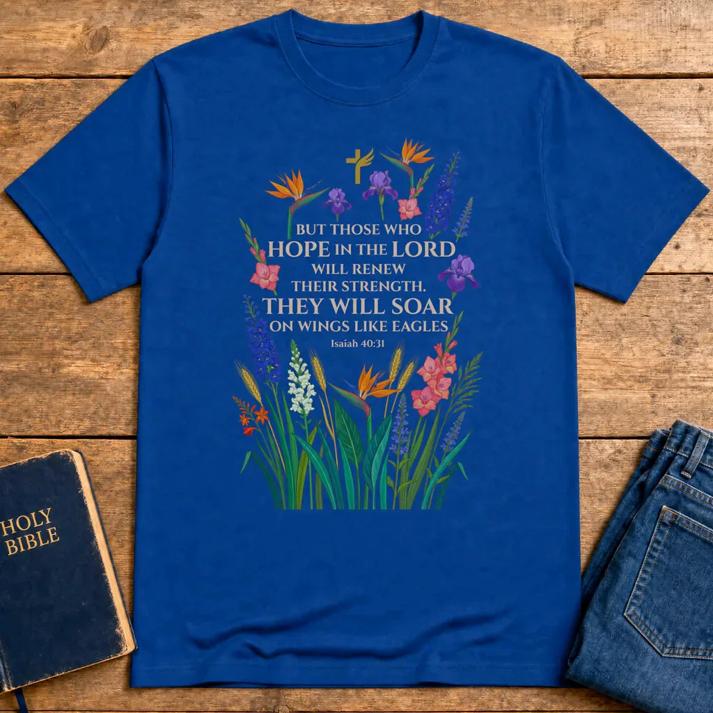 Soar on Wings Like Eagles T-Shirt - Royal