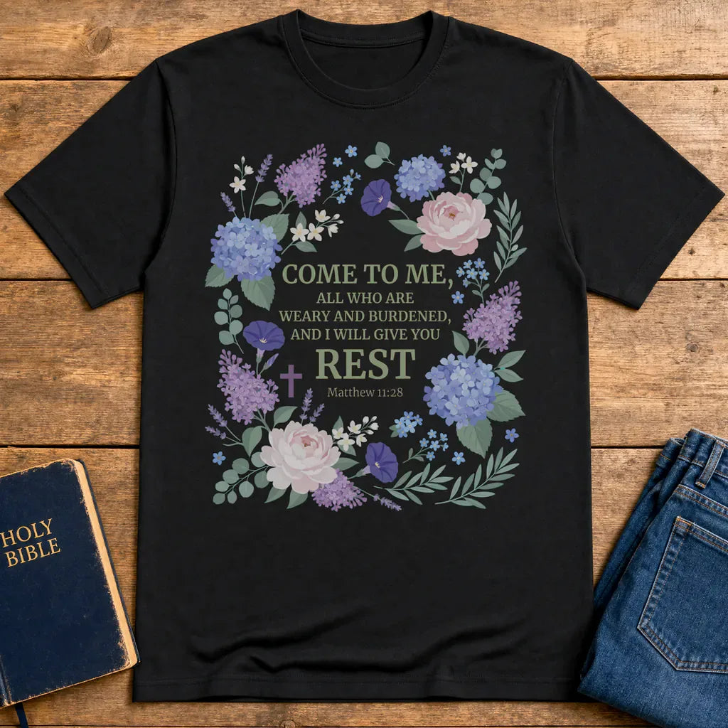 Rest in His Promise T-Shirt - Black