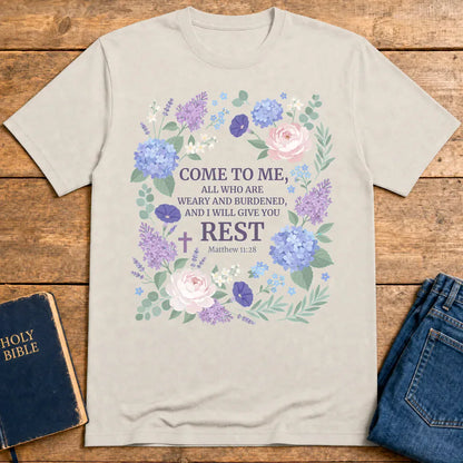 Rest in His Promise T-Shirt - Ice Grey