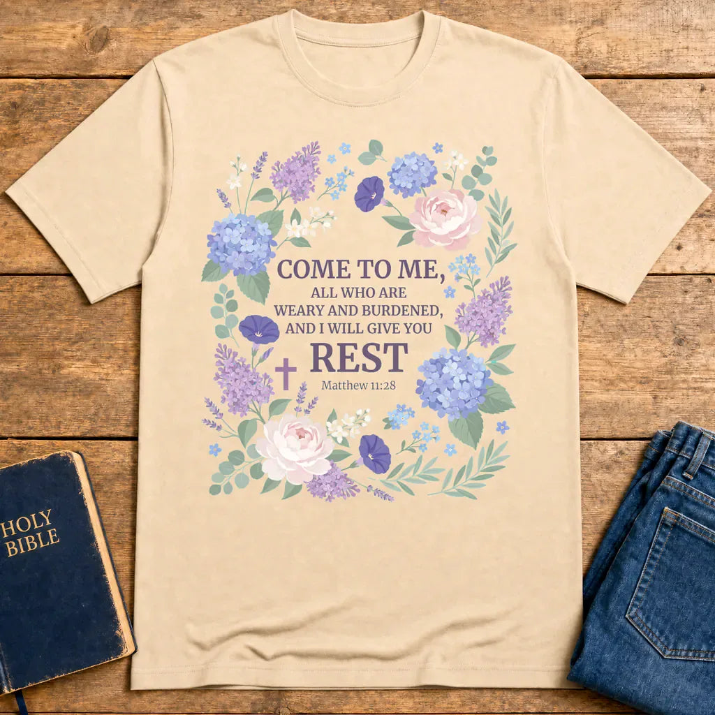 Rest in His Promise T-Shirt - Natural