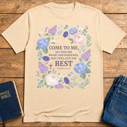 Rest in His Promise T-Shirt - Natural