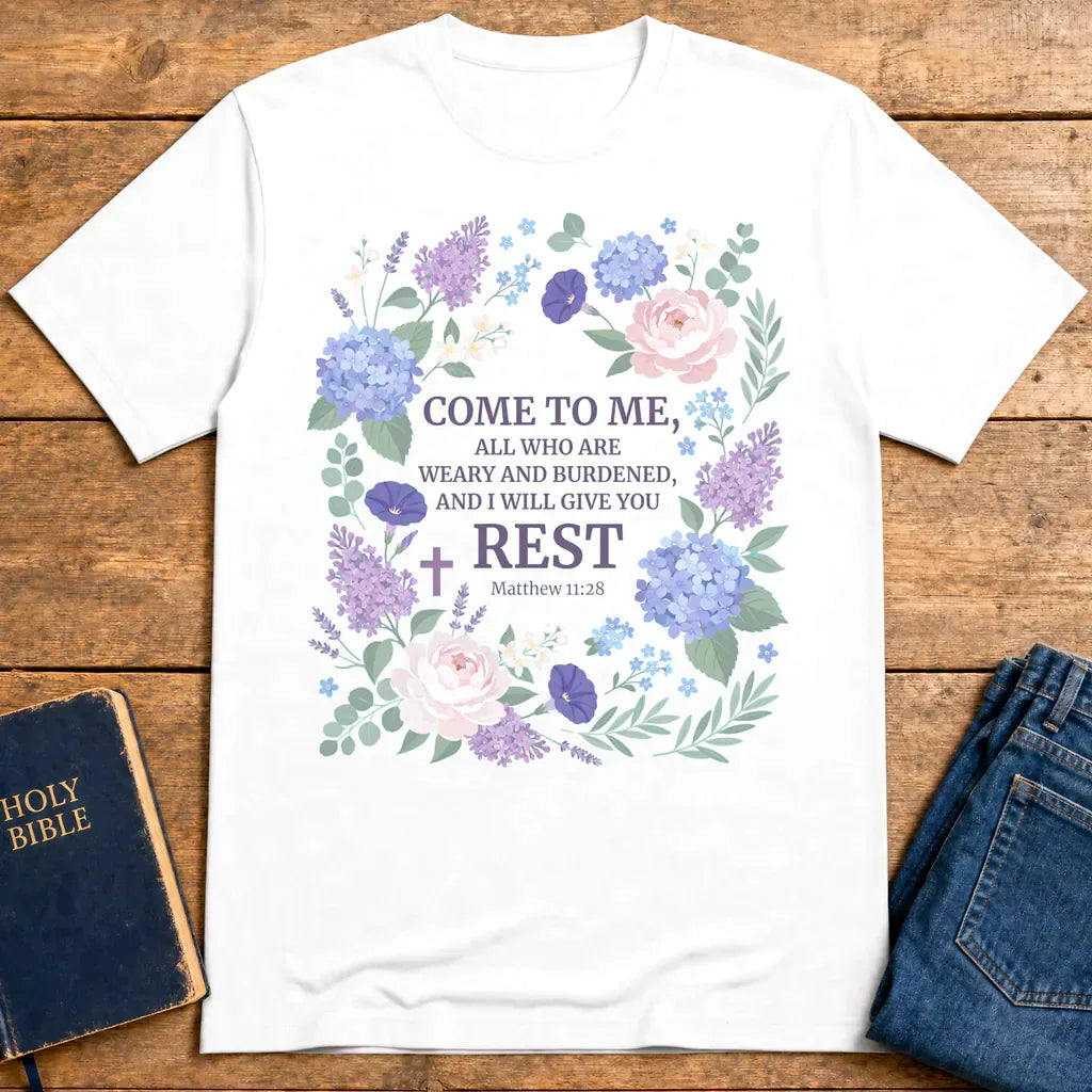 Rest in His Promise T-Shirt - White