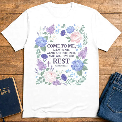 Rest in His Promise T-Shirt - White