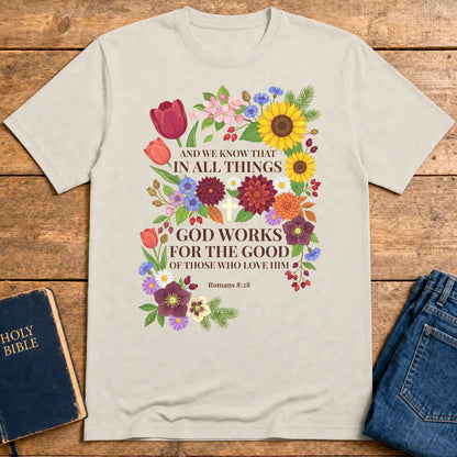 God Works for the Good T-Shirt - Ice Grey