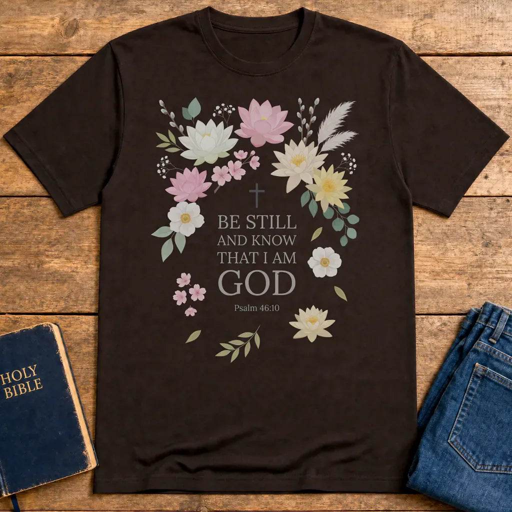 Be Still and Know T-Shirt - Dark Chocolate