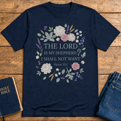 The Lord Is My Shepherd T-Shirt - Navy