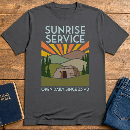 Sunrise Service T-Shirt - Charcoal