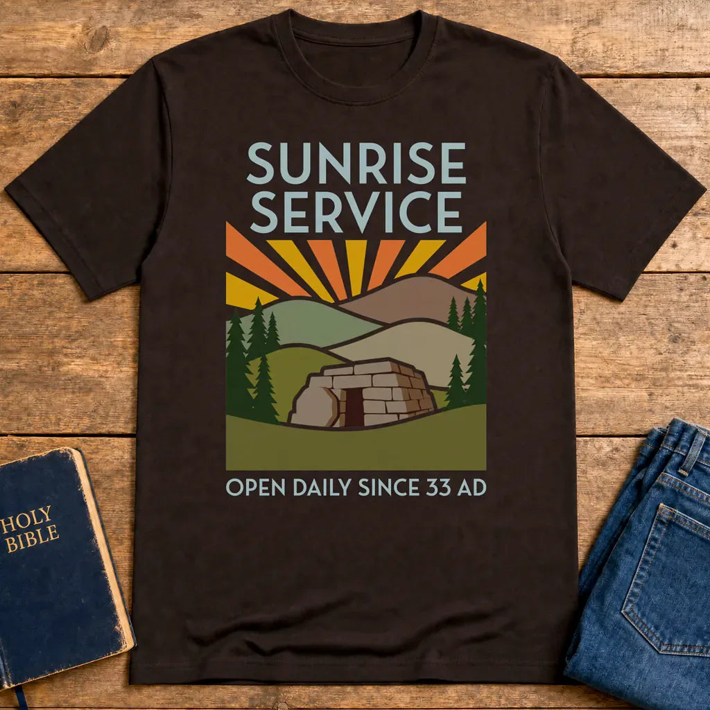 Sunrise Service T-Shirt - Dark Chocolate