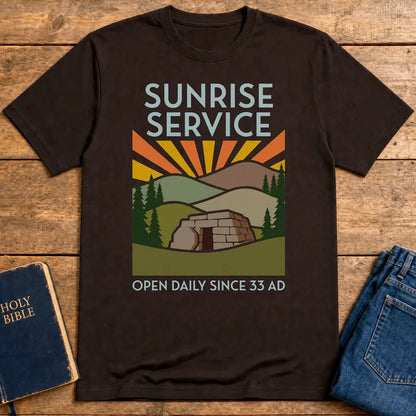 Sunrise Service T-Shirt - Dark Chocolate