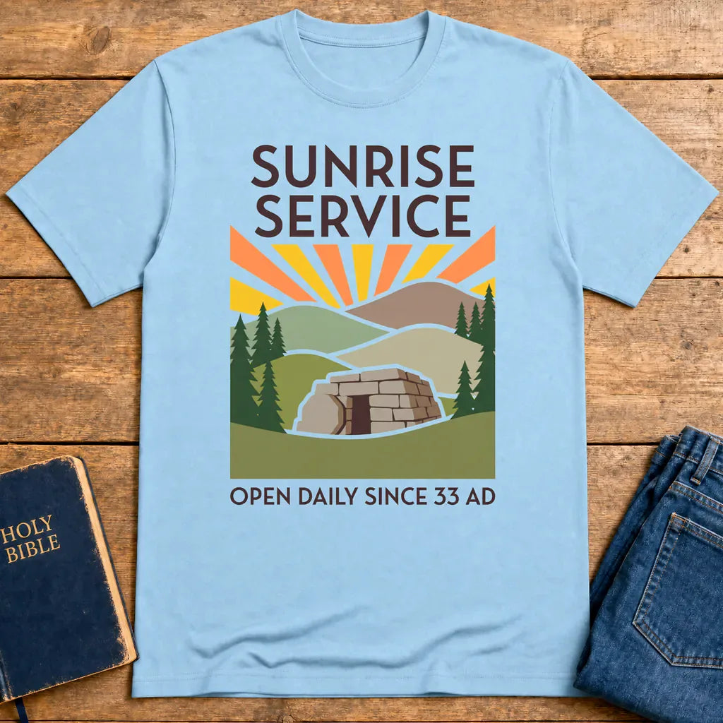 Sunrise Service T-Shirt - Light Blue