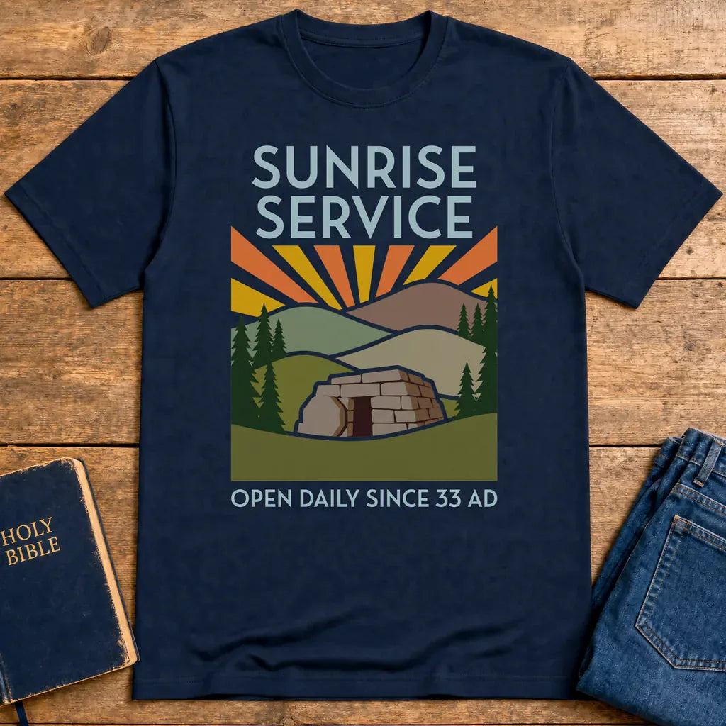 Sunrise Service T-Shirt - Navy