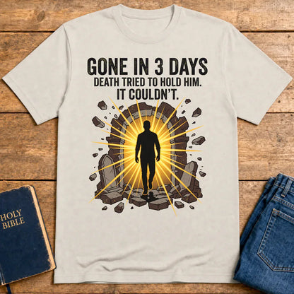 Gone In 3 Days T-Shirt - Ice Grey