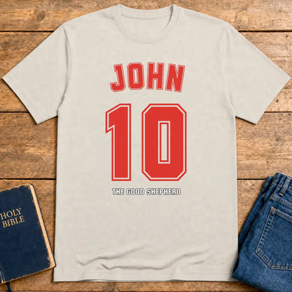 John 10 The Good Shepherd T-Shirt - Ice Grey