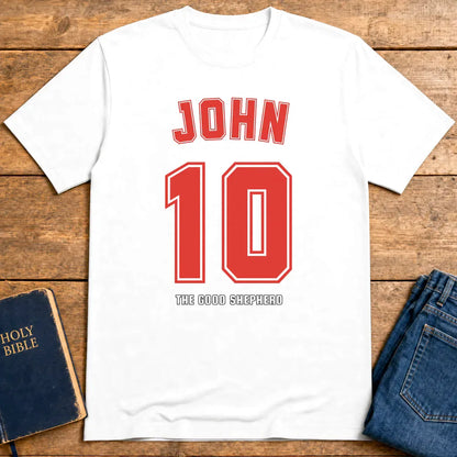 John 10 The Good Shepherd T-Shirt - White