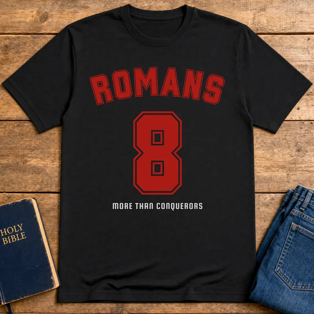Romans 8 Victory T-Shirt - Black