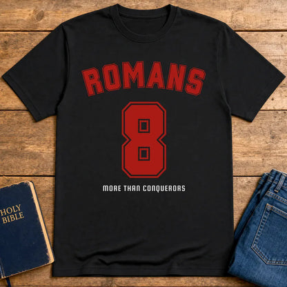 Romans 8 Victory T-Shirt - Black