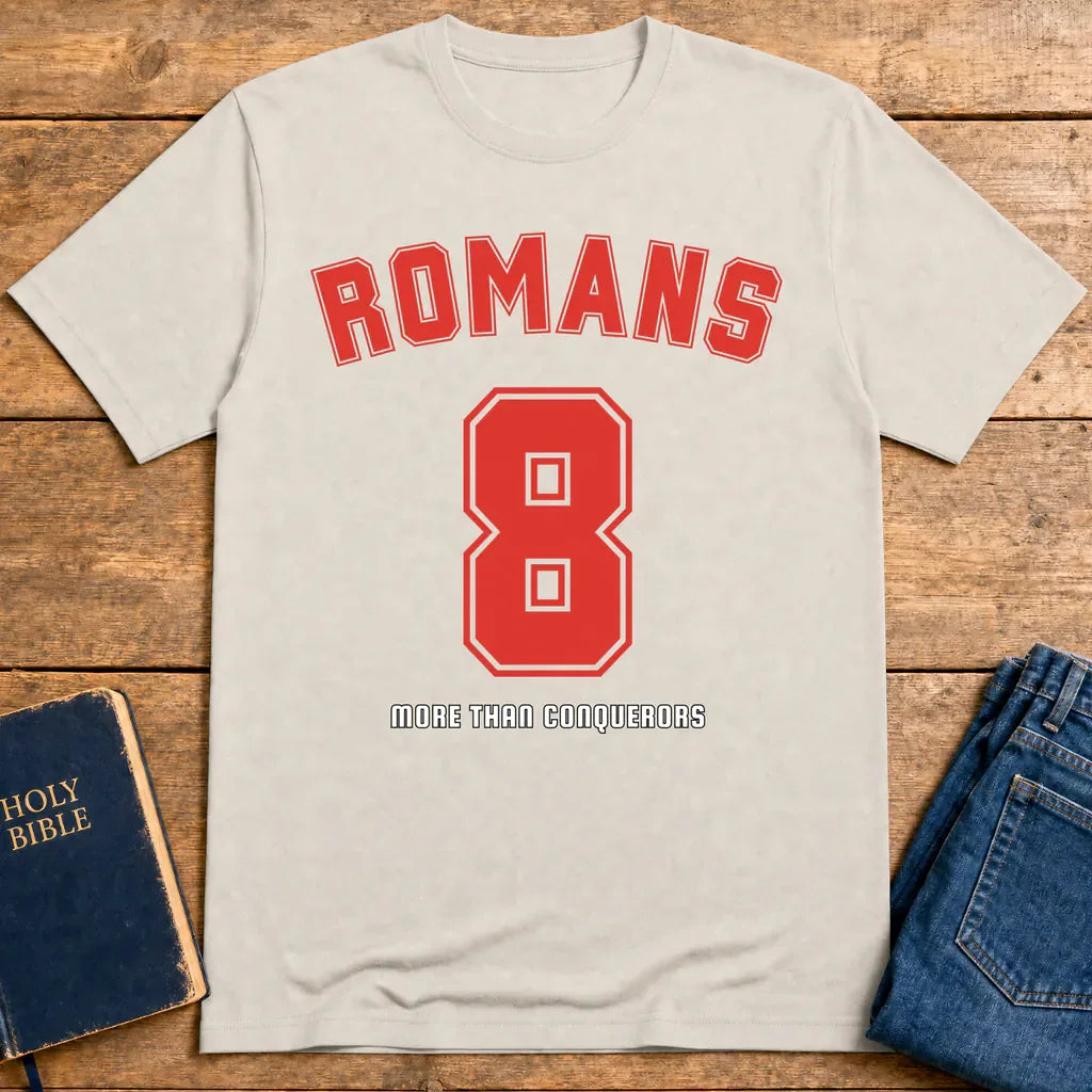 Romans 8 Victory T-Shirt - Ice Grey