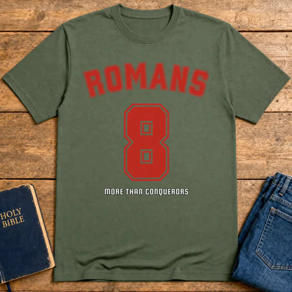 Romans 8 Victory T-Shirt - Military Green