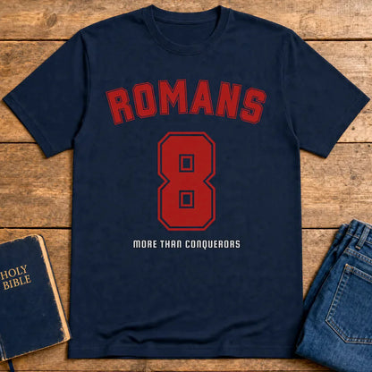 Romans 8 Victory T-Shirt - Navy