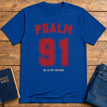 Psalm 91 Refuge T-Shirt - Royal