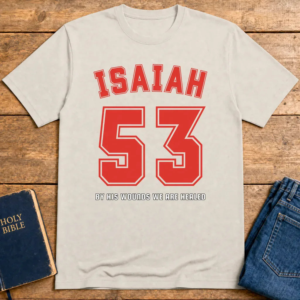 Isaiah 53 Victory T-Shirt - Ice Grey