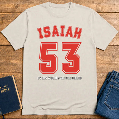 Isaiah 53 Victory T-Shirt - Ice Grey